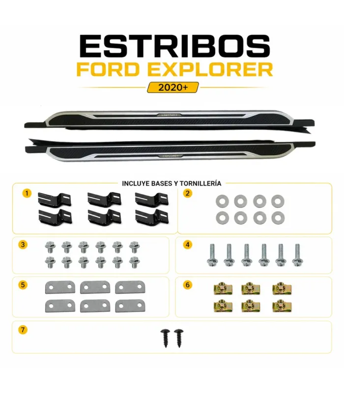Estribos Laterales para Ford Explorer (2020-2025) | Venta en RD