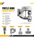 Pintle Hook cromado heavy duty con bola 1 7 8 para remolque