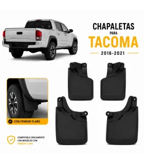Chapaletas de guardalodo Mud Flaps Toyota Tacoma 2016 2021 con Fender Flare