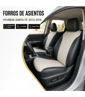Forros de asientos Hyundai Santa Fe 2013 2016 leatherette