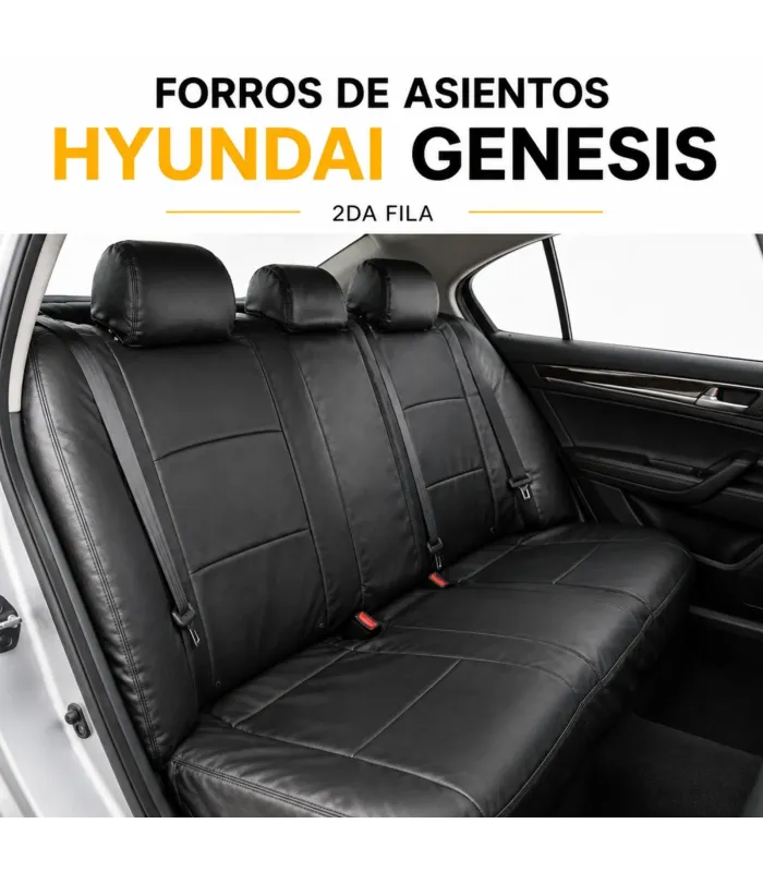 Interior Hyundai Genesis con forros de asientos leatherette