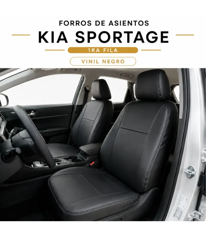 Interior Kia Sportage con forros de asientos leatherette