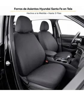 Forros de asientos Hyundai Santa Fe en tela de alta resistencia