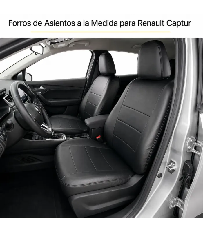 Forros Asientos Renault Captur | Vinil o Tela Drill | Auto Fashion