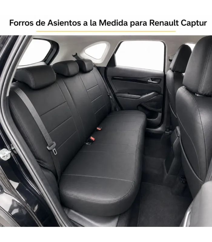 Forros Asientos Renault Captur | Vinil o Tela Drill | Auto Fashion