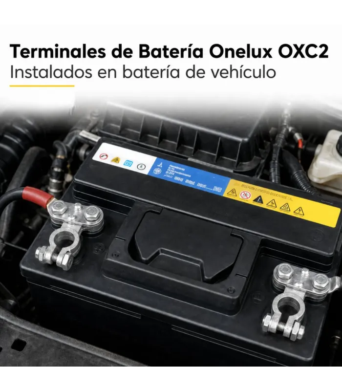 Muestra de terminales color plateado de onelux