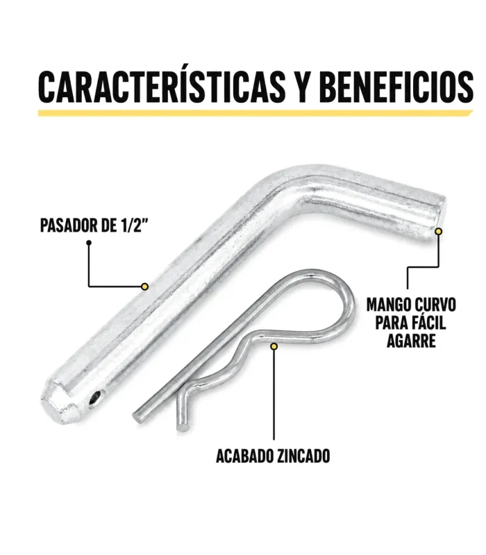 Pasador para receptor cuadrado de 1-1/4 pulgadas Clase I y II