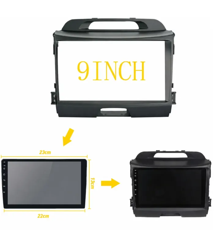 Kit Radio 9" Kia Sportage 2010-2015 | Facia y Arnés | Auto Fashion