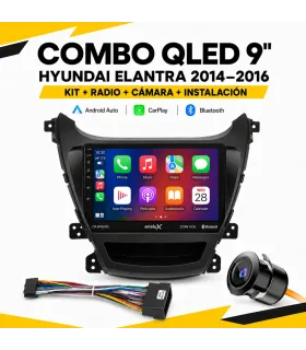 Kit con facia y arnés para radio de 9 pulgadas Hyundai Elantra 2014-2016