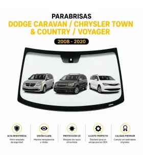 Parabrisas Cristal Delantero Dodge Grand Caravan Chrysler Town Country Voyager 2008 a 2020 Vidrio