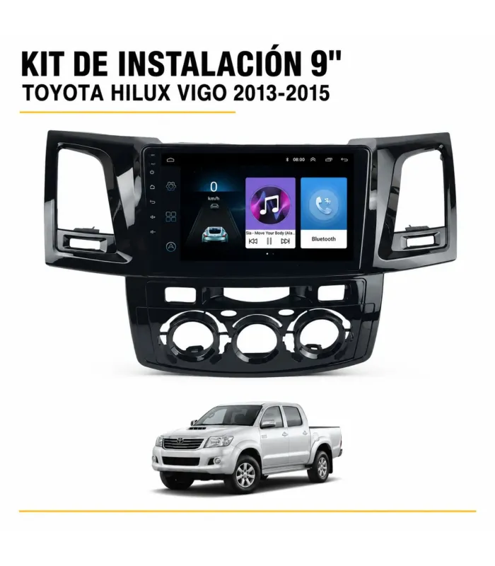 Dash kit Toyota Hilux Vigo para pantalla 9 pulgadas