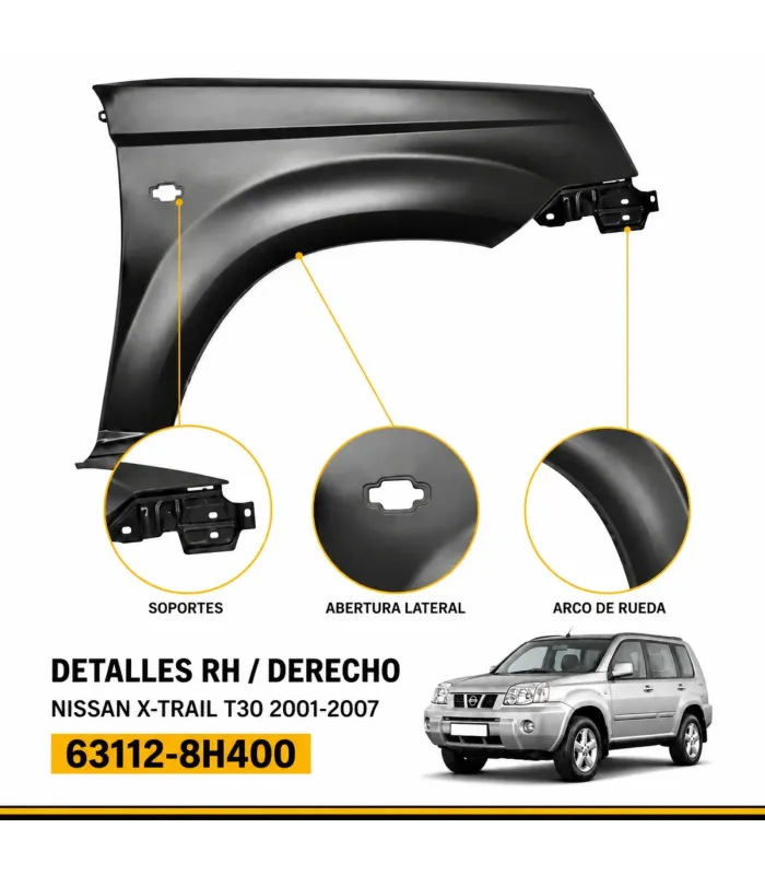 Fender frontal Nissan X-Trail T30 2001 2007