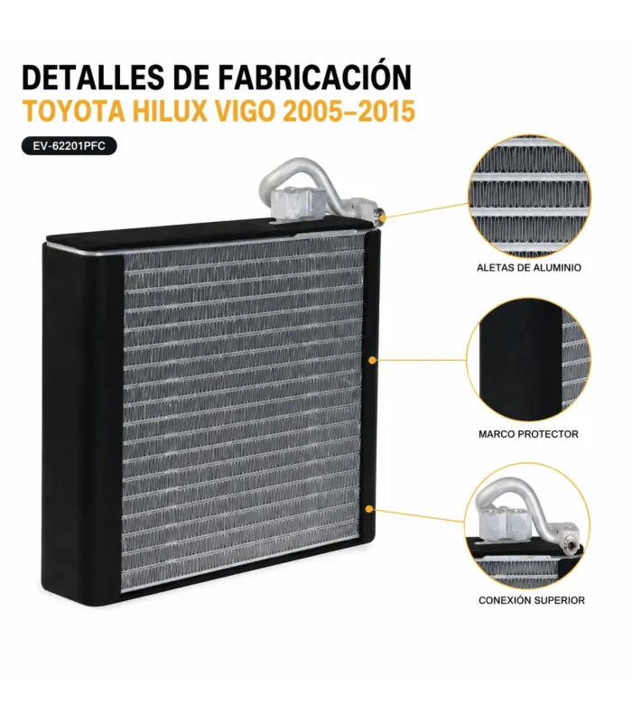 Repuesto aire acondicionado Toyota Hilux Vigo evaporador