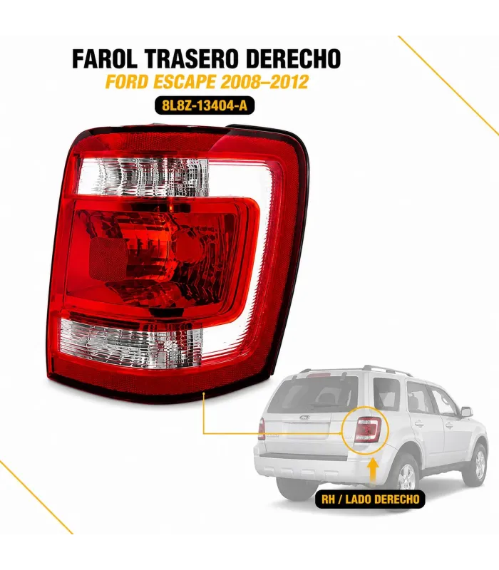 Pantalla trasera Ford Escape 2008 2012 OEM 8L8Z13404A