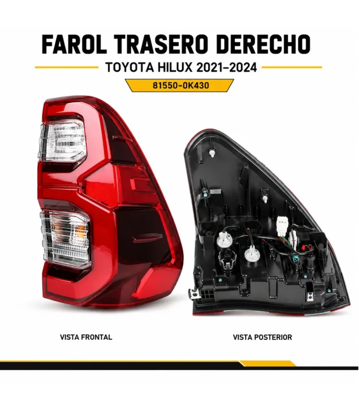 Farol trasero derecho Toyota Hilux referencia 81560-0K430