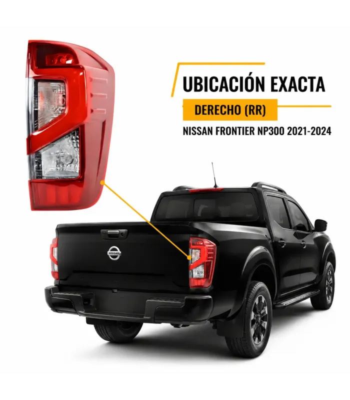 Ubicación de Pantallas Traseras LED Nissan Frontier NP300 2021-2024