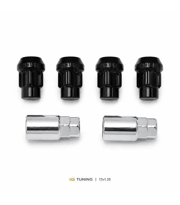 Tuerca seguridad negra para aros 12x1.25