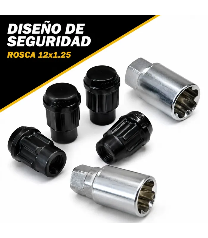 Set de tuercas antirrobo IG Tuning 12x1.25