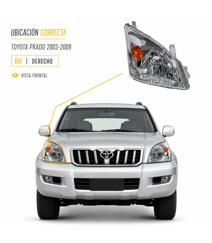 Pantallas delanteras Toyota Prado 2003 2009 izquierda derecha