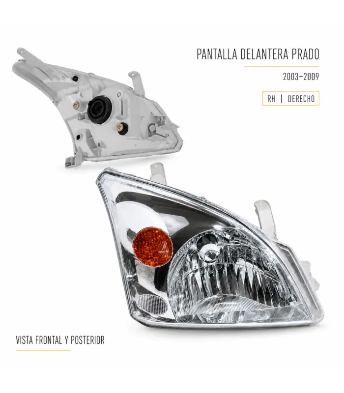 Pantalla delantera Toyota Prado 2003 2009 lado