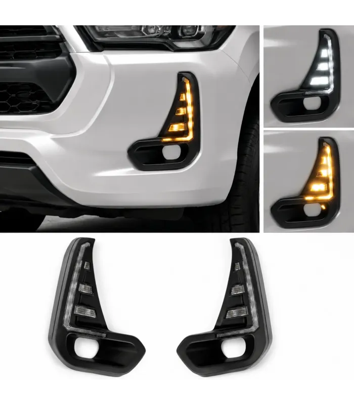 Luz diurna Toyota Hilux Revo con señal de giro