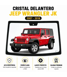 Vidrio frontal Jeep Wrangler JK 2007 2018 reemplazo OEM