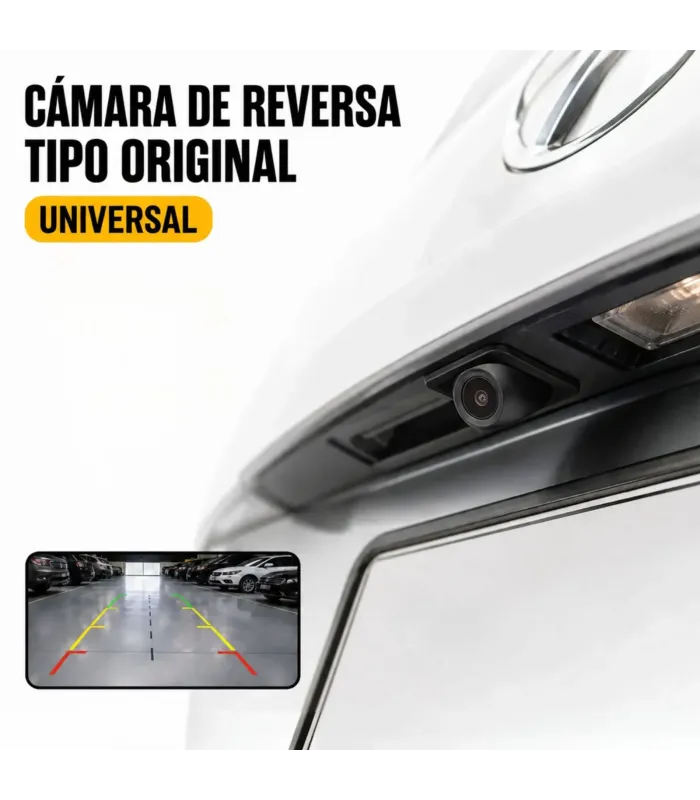 Cámara trasera universal compatible con radio y pantalla