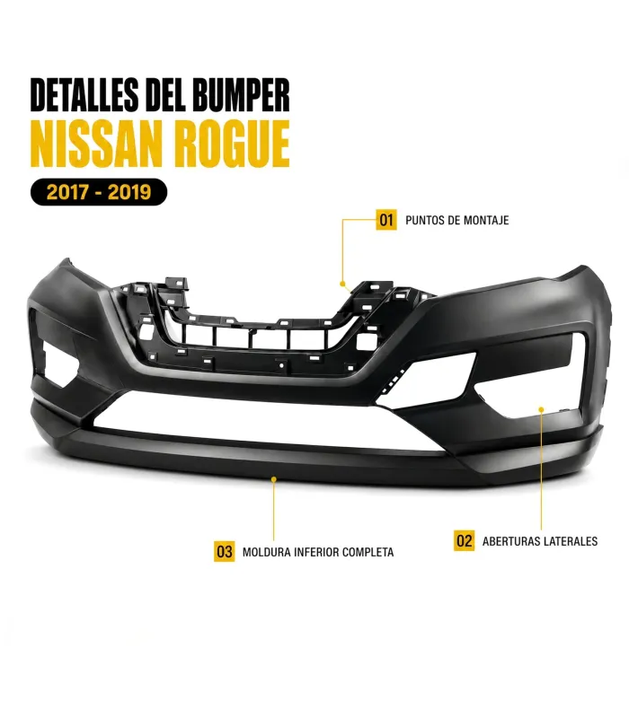 Defensa delantera Nissan Rogue 2017 2019