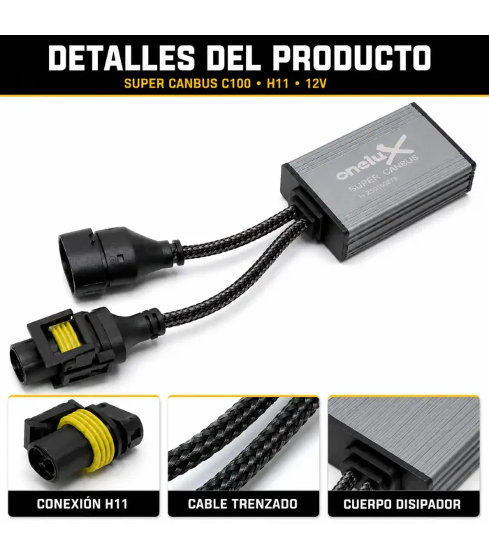 Decodificador CANBus Onelux C100 para luces LED H11 12V