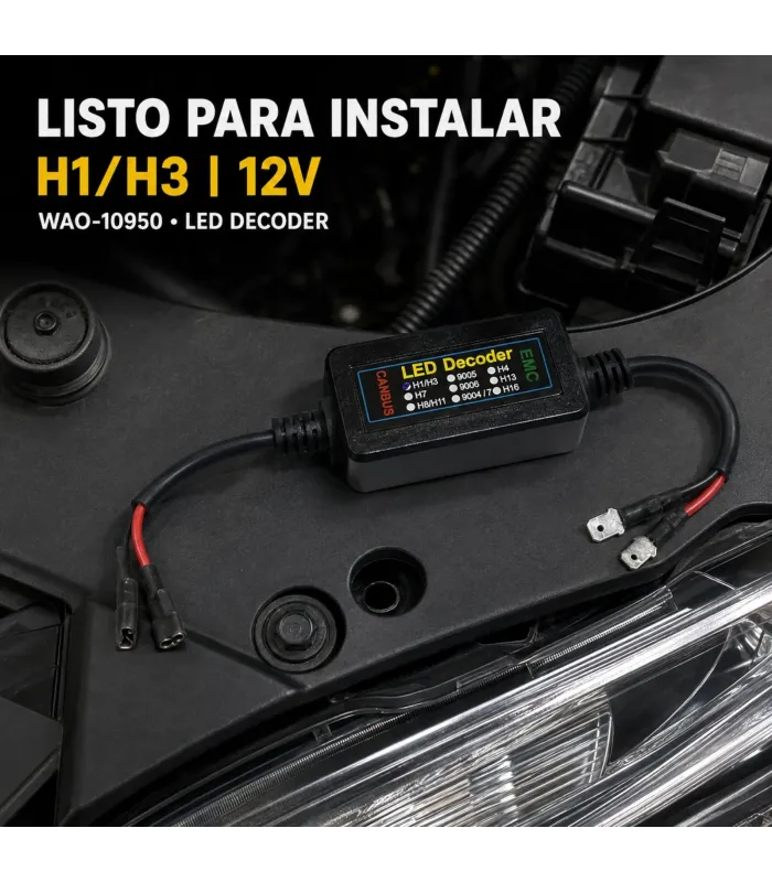 Cancelador de error LED H1 H3 modelo WAO-10950