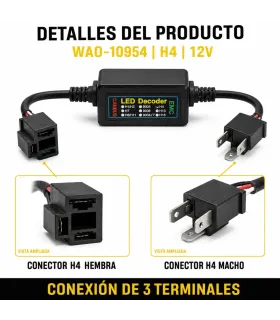 Cancelador LED WAO-10954 H4 12V | Auto Fashion