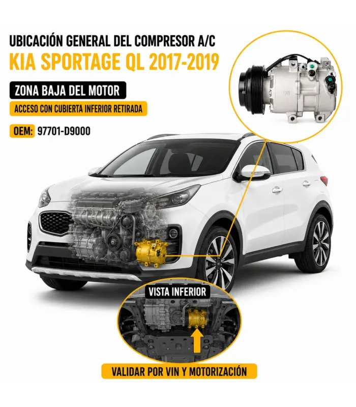 Compresor aire acondicionado Kia Sportage Auto Fashion