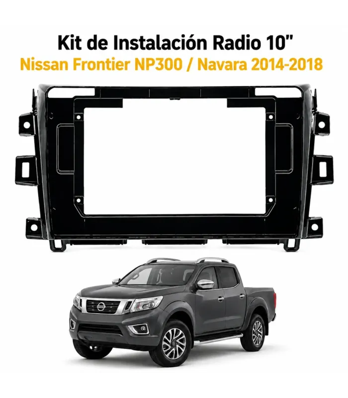 Dash kit Nissan NP300 Navara Frontier D23 para pantalla 10.1 pulgadas