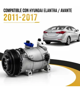 Compresor de aire acondicionado Hyundai Elantra Avante 2011 2017 VS14 6PK 125mm