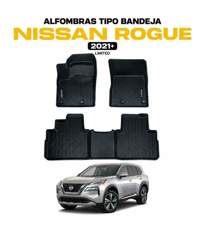 Alfombras Limited Nissan Rogue 2021 2026 alto borde interior