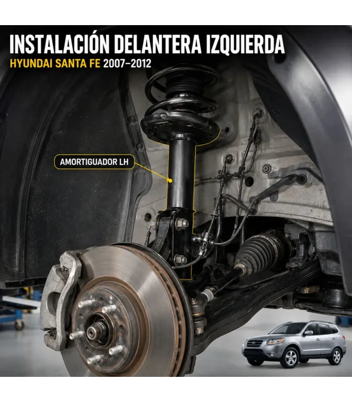 Shock absorber delantero Izquierdo Hyundai Santa Fe 2007 2012