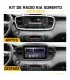 Marco adaptador radio Kia Sorento 2016 2022 color negro