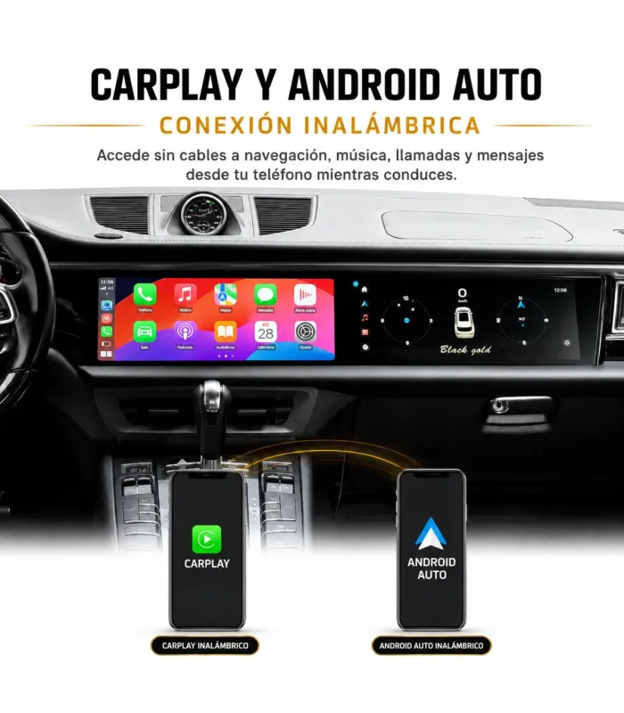 Radio Android Pioowirk Porsche Macan 2014 2016 pantalla 12.3 pulgadas