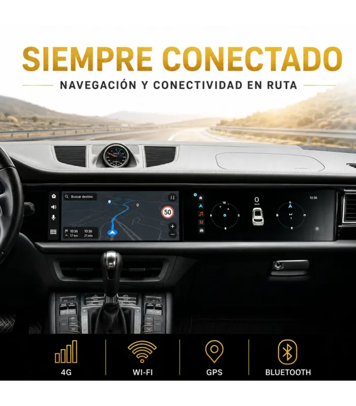 Radio aftermarket Porsche Macan Pioowirk 256GB sistema Android Octa Core