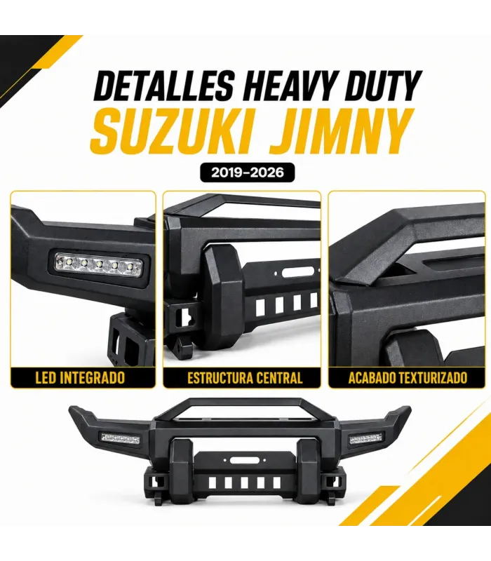 Bumper delantero Suzuki Jimny JB74 2019 2026 estilo off road