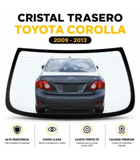 Cristal posterior Toyota Corolla 2009 2013 con ajuste tipo original