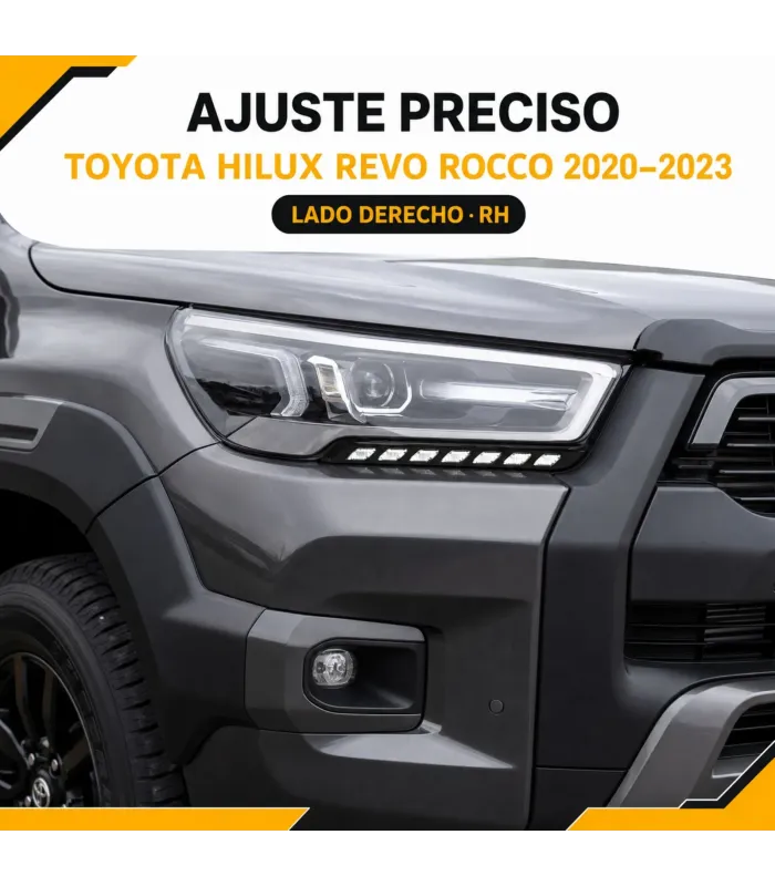Luz de circulación diurna Toyota Hilux Rocco con señal dinámica amarilla