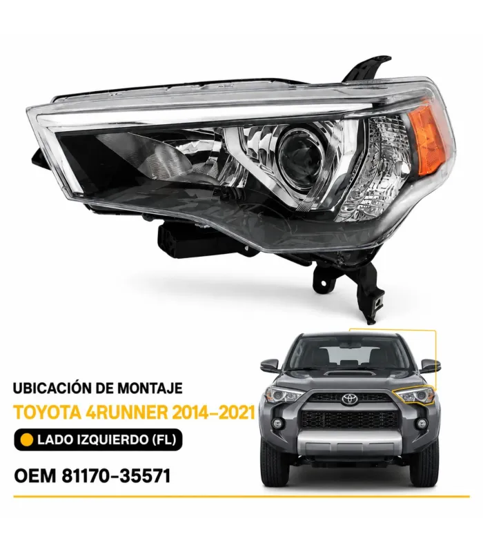 Pantalla Delantera Toyota 4Runner 2014-2021 Muestra Izquierdo