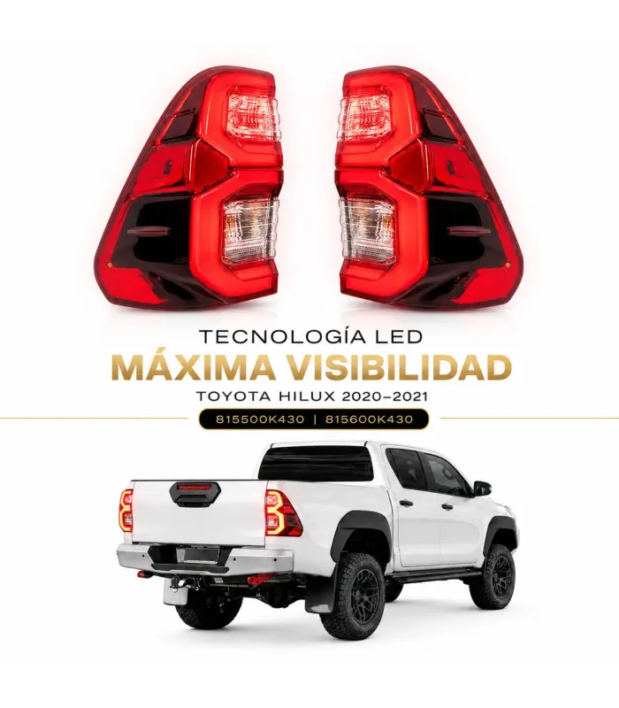 Set de faroles traseros LED Toyota Hilux Revo Rocco 2020 2021
