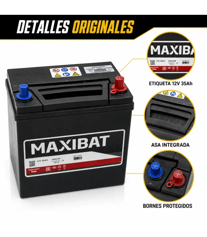 Batería Maxibat 35Ah Auto Fashion