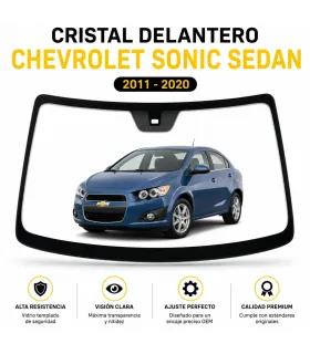 Vidrio frontal Chevrolet Sonic sedan y hatchback de reemplazo automotriz