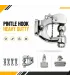 Pintle Hook cromado heavy duty con bola 1 7 8 para remolque