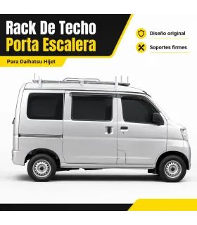 Vista lateral de parrilla porta escalera a la medida para Daihatsu Hijet