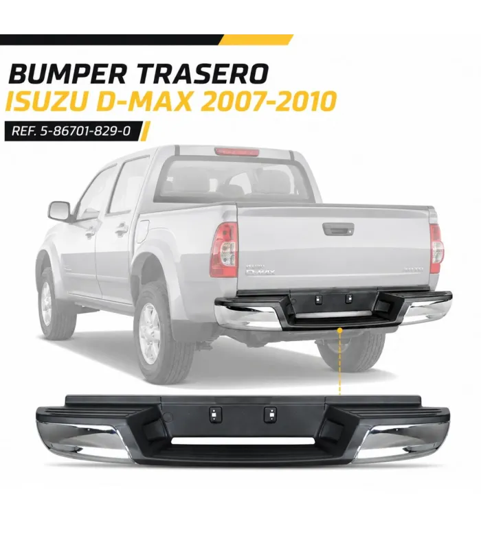Parachoques trasero Isuzu D-Max TFR TFS con espacio para matrícula