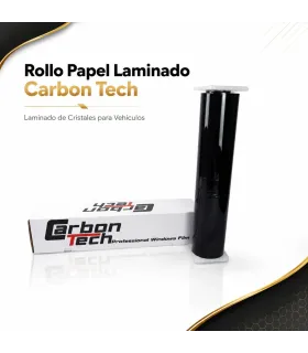 Rollo papel laminado Carbon Tech para cristales de vehículos